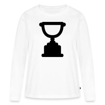 trophée - T-shirt manches longues Premium bio Femme - blanc - Devant - Julia (174cm)
