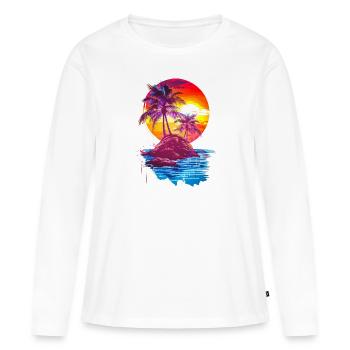 Île de Junge - T-shirt manches longues Premium bio Femme - blanc - Devant - Julia (174cm)