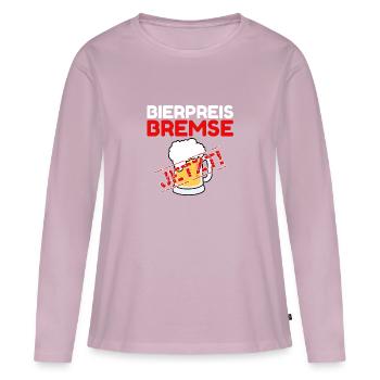 Bierpreisbremse - Jetzt! - Frauen Premium Bio Langarmshirt - Altrosa - Vorne - Julia (174cm)