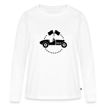 Oldtimer - Auto Nostalgisch Fahrzeuge - Frauen Premium Bio Langarmshirt - Weiß - Vorne - Julia (174cm)