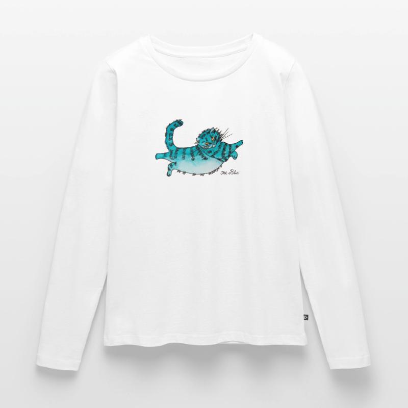 blue Fluffy Women's Premium Organic Long Sleeve Shirt