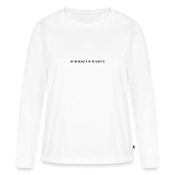 Coordonnées de Chemnitz - T-shirt manches longues Premium bio Femme - blanc - Devant - Julia (174cm)