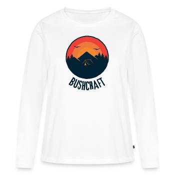 Survie en bushcraft - T-shirt manches longues Premium bio Femme - blanc - Devant - Julia (174cm)