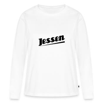 Jessen - Textdesign mit Stadtnamen - Frauen Premium Bio Langarmshirt - Weiß - Vorne - Julia (174cm)