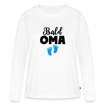 Bald Oma Junge Baby Großmutter - Frauen Premium Bio Langarmshirt - Weiß - Vorne - Julia (174cm)