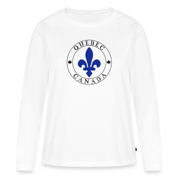 Quebec Design - T-shirt manches longues Premium bio Femme - blanc - Devant - Julia (174cm)