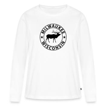 Milwaukee - T-shirt manches longues Premium bio Femme - blanc - Devant - Julia (174cm)