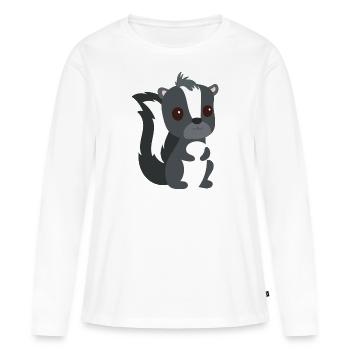 Stinktier - Frauen Premium Bio Langarmshirt - Weiß - Vorne - Julia (174cm)