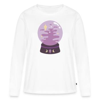 Boule de cristal - T-shirt manches longues Premium bio Femme - blanc - Devant - Julia (174cm)