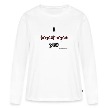 Ich liebe dich Funktion - Frauen Premium Bio Langarmshirt - Weiß - Vorne - Julia (174cm)