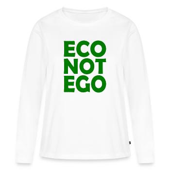 Eco not ego - T-shirt manches longues Premium bio Femme - blanc - Devant - Julia (174cm)