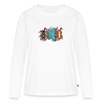 Western Rabbit - Frauen Premium Bio Langarmshirt - Weiß - Vorne - Julia (174cm)