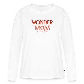 Wonder Mom final - Frauen Premium Bio Langarmshirt - Weiß - Vorne - Julia (174cm)