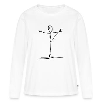 ballet - T-shirt manches longues Premium bio Femme - blanc - Devant - Julia (174cm)