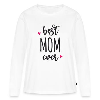 Beste Mutter aller Zeiten - Frauen Premium Bio Langarmshirt - Weiß - Vorne - Julia (174cm)