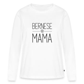 Minimalist Bernese Mama Gifts for Berner Lovers - Women's Premium Organic Long Sleeve Shirt - white - Front - Julia (174cm)