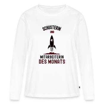 Mitarbeiterin des Monats Schusterin Schuster - Frauen Premium Bio Langarmshirt - Weiß - Vorne - Julia (174cm)