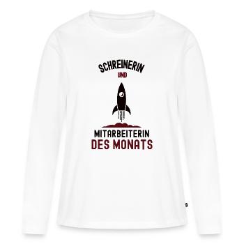 Mitarbeiterin des Monats Schreinerin Schreiner - Frauen Premium Bio Langarmshirt - Weiß - Vorne - Julia (174cm)