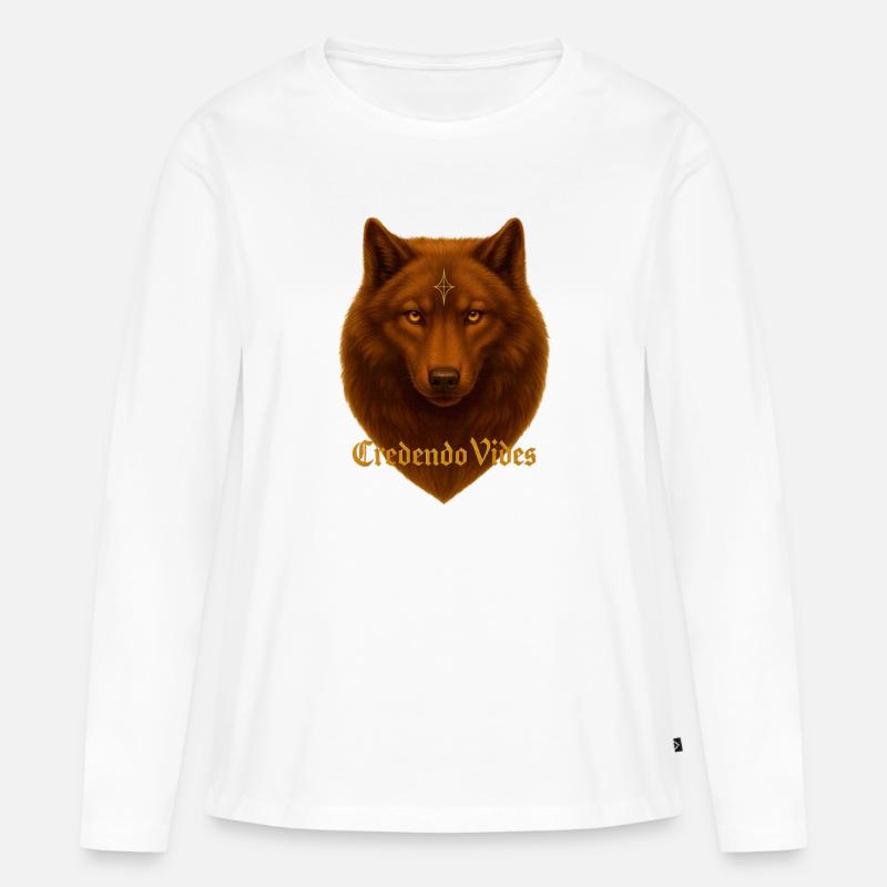 Empty Credendo Wolf - Women's Premium Organic Long Sleeve Shirt - white