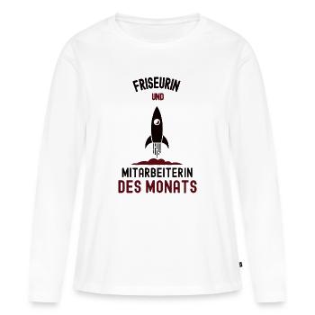 Mitarbeiterin des Monats Friseurin Frisörin - Frauen Premium Bio Langarmshirt - Weiß - Vorne - Julia (174cm)