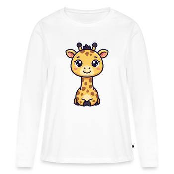 Chibi-Giraffe - Frauen Premium Bio Langarmshirt - Weiß - Vorne - Julia (174cm)