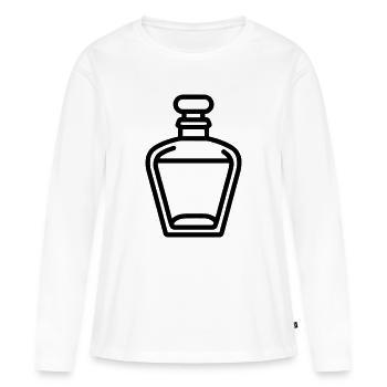 flacon de parfum - T-shirt manches longues Premium bio Femme - blanc - Devant - Julia (174cm)