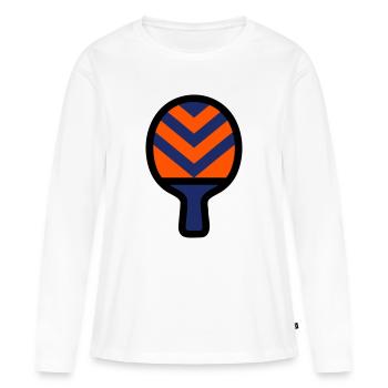 Raquettes de tennis de table Club de tennis de table Sports - T-shirt manches longues Premium bio Femme - blanc - Devant - Julia (174cm)