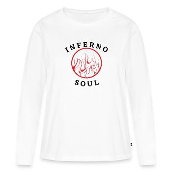 L’âme de l’enfer - T-shirt manches longues Premium bio Femme - blanc - Devant - Julia (174cm)