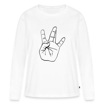 West Coast hand (ie) - Women's Premium Organic Long Sleeve Shirt - white - Front - Julia (174cm)
