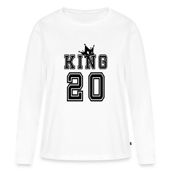king 20 - Women's Premium Organic Long Sleeve Shirt - white - Front - Julia (174cm)