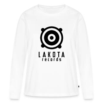 LAKOTA Logo black - T-shirt manches longues Premium bio Femme - blanc - Devant - Julia (174cm)
