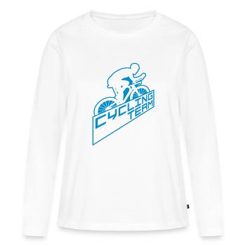 Shield Cycling TeamLaster - T-shirt manches longues Premium bio Femme - blanc - Devant - Julia (174cm)