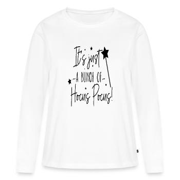 C’est juste un tas de Hocus Pocus - T-shirt manches longues Premium bio Femme - blanc - Devant - Julia (174cm)