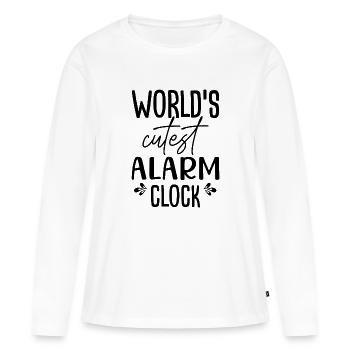 World´s Cutest Alarm Clock - Frauen Premium Bio Langarmshirt - Weiß - Vorne - Julia (174cm)