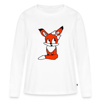 renard femelle fille jolie arc femme belle - T-shirt manches longues Premium bio Femme - blanc - Devant - Julia (174cm)