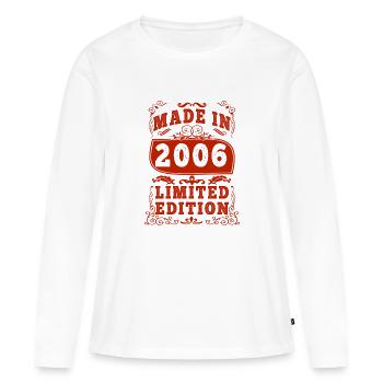 2006 anniversaire 2006 né en 2006 anniversaire - T-shirt manches longues Premium bio Femme - blanc - Devant - Julia (174cm)