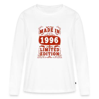 1996 anniversaire 1996 né en 1996 anniversaire - T-shirt manches longues Premium bio Femme - blanc - Devant - Julia (174cm)
