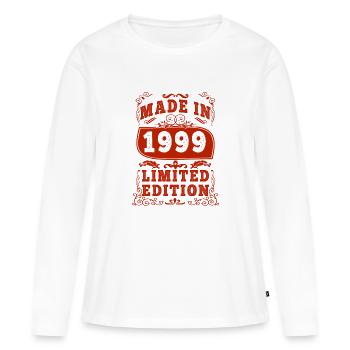 1999 anniversaire 1999 né en 1999 anniversaire - T-shirt manches longues Premium bio Femme - blanc - Devant - Julia (174cm)