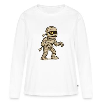 mumie comic - Frauen Premium Bio Langarmshirt - Weiß - Vorne - Julia (174cm)