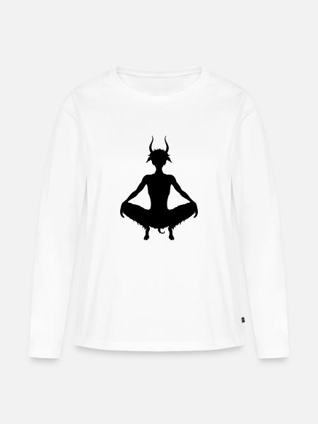 devil - Frauen Premium Bio Langarmshirt - Weiß