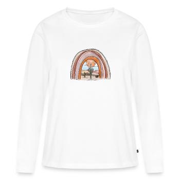 Pastel Desert Rainbow - Women's Premium Organic Long Sleeve Shirt - white - Front - Julia (174cm)