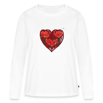Valentine's Day composition #1 - Women's Premium Organic Long Sleeve Shirt - white - Front - Julia (174cm)