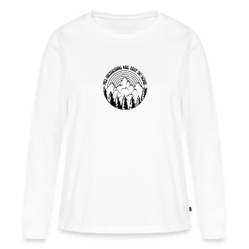 Mei Arzgebirg wie bist du schie - Erzgebirge Berge - T-shirt manches longues Premium bio Femme - blanc - Devant - Julia (174cm)