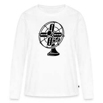 Fan with razor blades - Women's Premium Organic Long Sleeve Shirt - white - Front - Julia (174cm)