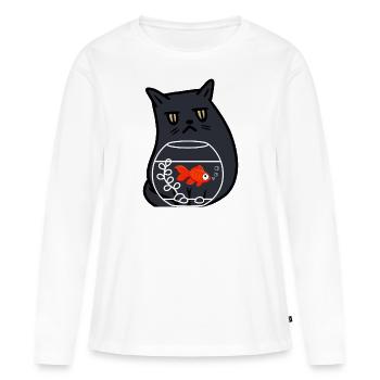 Wels - Frauen Premium Bio Langarmshirt - Weiß - Vorne - Julia (174cm)
