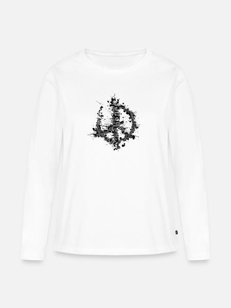 PEACE - Frauen Premium Bio Langarmshirt - Weiß