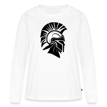 Sparta Guerrier Spartan - T-shirt manches longues Premium bio Femme - blanc - Devant - Julia (174cm)