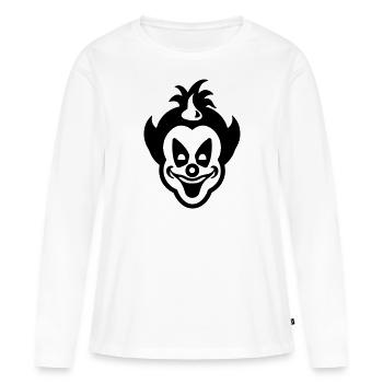 Clown - Frauen Premium Bio Langarmshirt - Weiß - Vorne - Julia (174cm)