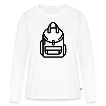 Backpack - Women's Premium Organic Long Sleeve Shirt - white - Front - Julia (174cm)