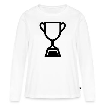 trophée - T-shirt manches longues Premium bio Femme - blanc - Devant - Julia (174cm)